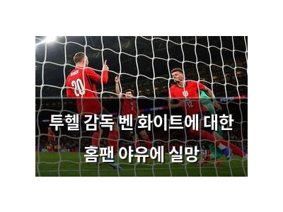 투헬 감독 벤 화이트에 대한 홈팬 야유에 실망