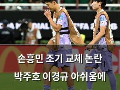 손흥민 조기 교체 논란 박주호 이경규 아쉬움에 안정환 반박