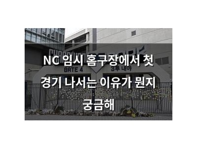NC 임시 홈구장에서 첫 경기 나서는 이유가 뭔지 궁금해