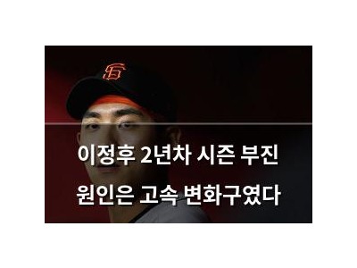 이정후 2년차 시즌 부진 원인은 고속 변화구였다