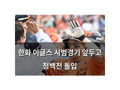 한화 이글스 시범경기 앞두고 청백전 돌입